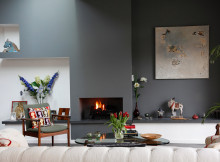 House-tour-gray-accent-wall-simple-fireplace